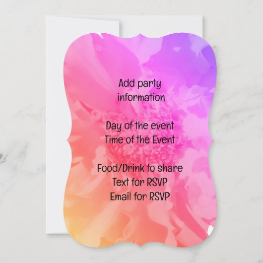 Calavera Amigas Dia De Los Muertos 招待状 (裏面)