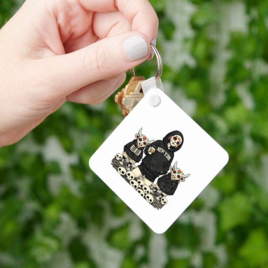 Calavera  and Coo Keychain キーホルダー (手)