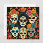 Calavera Artistry Hub「Dia de los Muertos」 招待状 (正面/裏面)