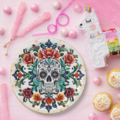 💀🎉Calavera Bloomware Doom Día de los Muertos ペーパープレート (パーティー)