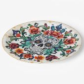 💀🎉Calavera Bloomware Doom Día de los Muertos ペーパープレート (アングル)