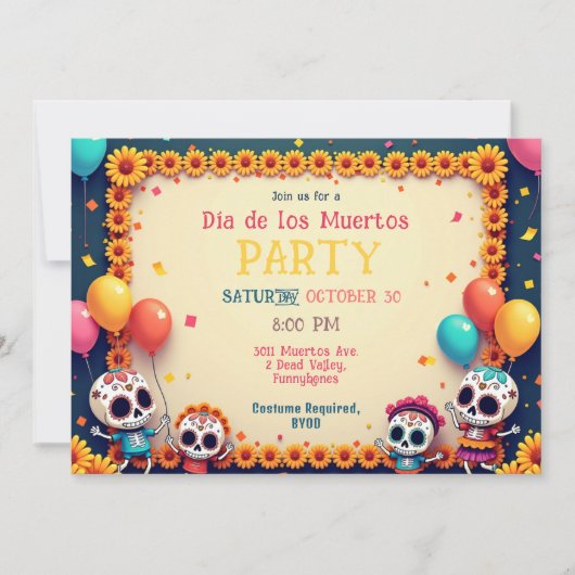 💀 Calavera Carnival 招待状 (正面)