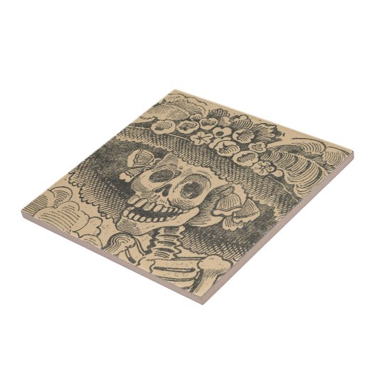 Calavera Catrina (Dapper Skeleton) (エレガントスカル) タイル (側面)