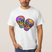 Calavera Couple Dia De Los Muertos Tシャツ (正面)