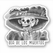 Calavera Dia De Los Muertos シール (正面)
