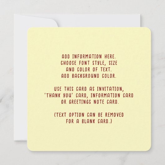 Calavera Dia De Los Muertos 招待状 (裏面)