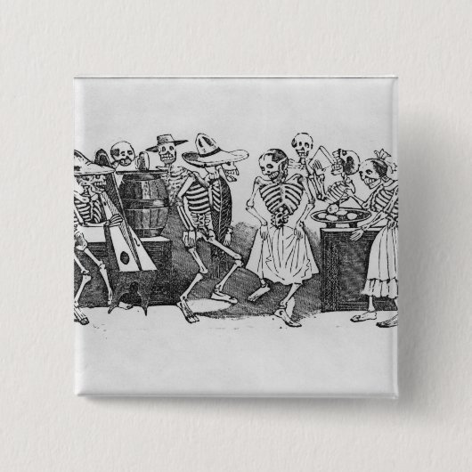 Calavera du jarabeのd'outretombe 缶バッジ (正面)