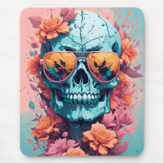 Calavera Floral Colorida マウスパッド