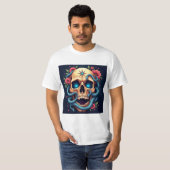 Calavera Floral con Serpientes Tシャツ (正面フル)