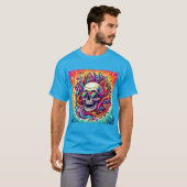 Calavera psicodélica con gafas de sol tシャツ (正面フル)