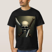 Calavera y Espadas: Diseño Rebelde Tシャツ (正面)