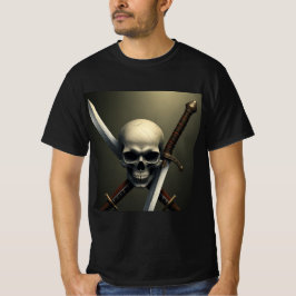 Calavera y Espadas: Diseño Rebelde Tシャツ