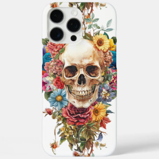 Calavera y flores iPhone 16 pro maxケース