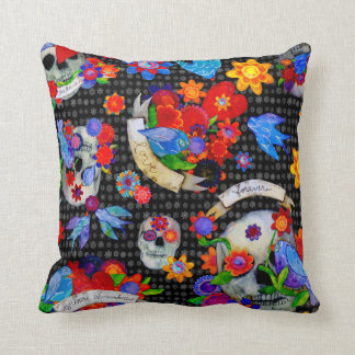 Calaverasおよびハートの死んだ枕の日 クッション