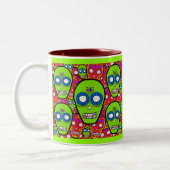 Calaverasの砂糖のスカル ツートーンマグカップ (左)