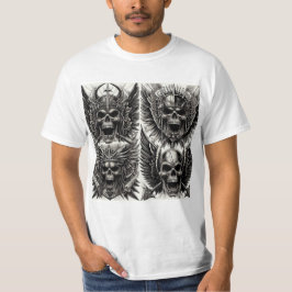 Calaveras Aladas: Diseño Único de 4 Estilos Tシャツ