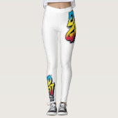 Calça Legging branca ENNOID GRÁFITT  レギンス (正面)