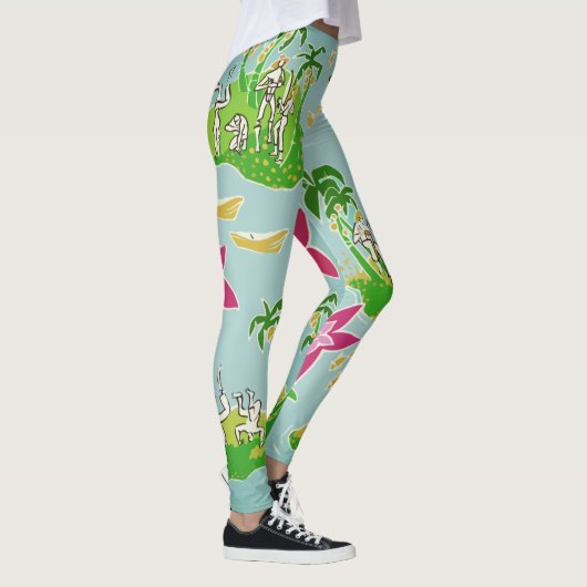 Calça legging com desenho de Capoeira レギンス (右)