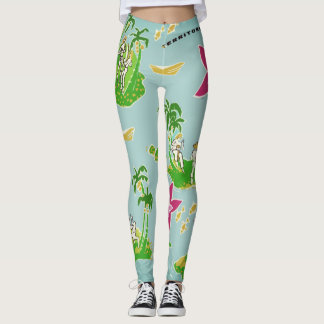 Calça legging com desenho de Capoeira レギンス