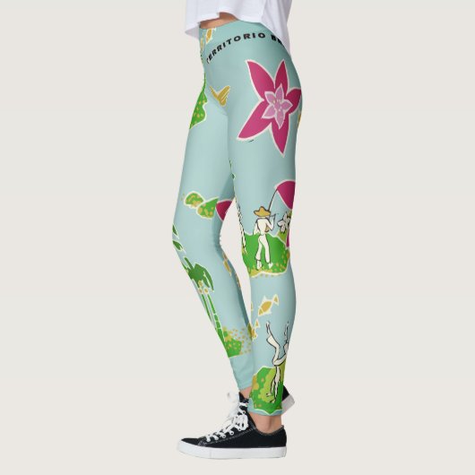 Calça legging com desenho de Capoeira レギンス (左)