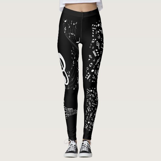Calça legging notas musicais レギンス (正面)