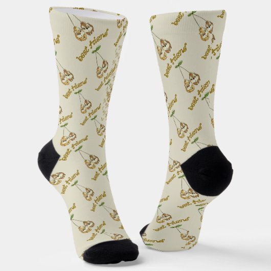 Calcetines de estampado integral con ardillas ソックス (傾斜あり)