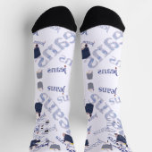 Calcetines de estampado integral con azul jeans ソックス (上部)
