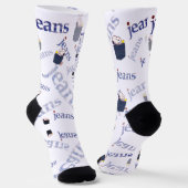 Calcetines de estampado integral con azul jeans ソックス (傾斜あり)