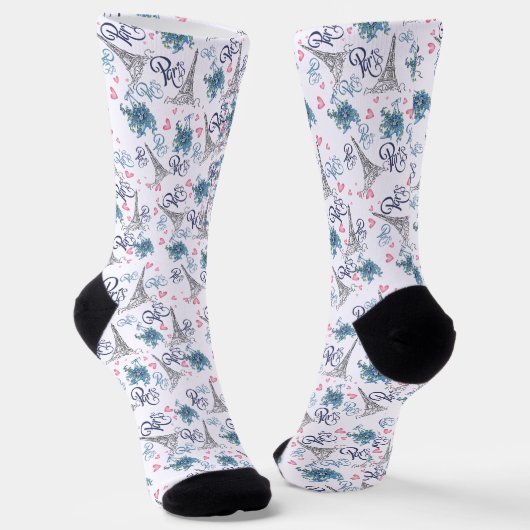 Calcetines de estampado integral de parís  ソックス (傾斜あり)