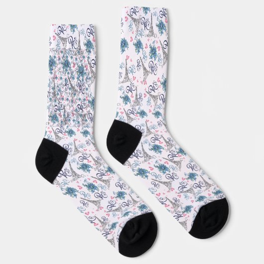 Calcetines de estampado integral de parís ソックス (右)