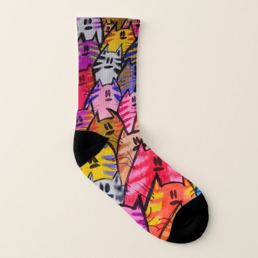 Calcetines socks gatos 05 ソックス (左内側)