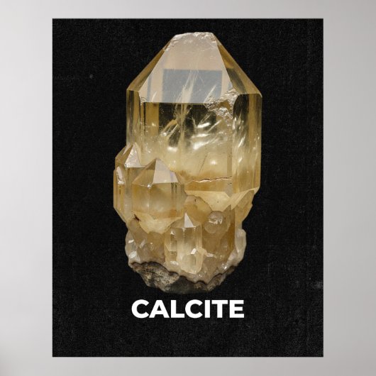 Calcite Crystal Gemstone ポスター (正面)