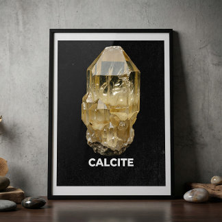 Calcite Crystal Gemstone ポスター
