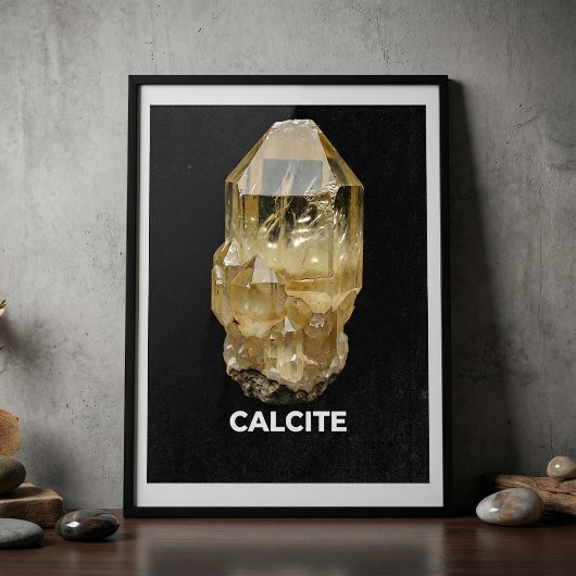 Calcite Crystal Gemstone ポスター