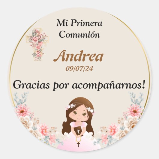 Calcomanía ラウンドシール (正面)