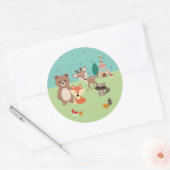 Calcomanía Animalitos del bosque ラウンドシール (封筒)
