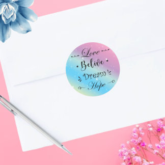 Calcomanía color degradado motivacion ラウンドシール