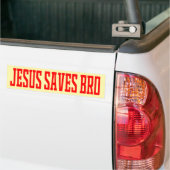 Calcomanía Para Auto Jesus saves brother Jesus Chr バンパーステッカー (トラック上)