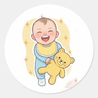 Calcomanía para bebés ラウンドシール