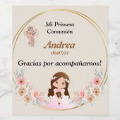 Calcomanía primera comunion ワインラベル (シングルラベル)