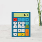 Calculator 67 Six Seven Funny Math Meme  カード (正面)