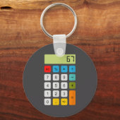 Calculator 67 Six Seven Funny Math Meme  キーホルダー (正面)