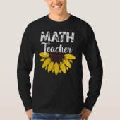 Calculus Joke Algebra Teacher Math Sunflower Math Tシャツ (正面)