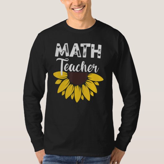 Calculus Joke Algebra Teacher Math Sunflower Math  Tシャツ (正面)