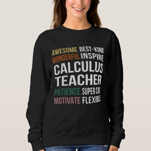 Calculus Teacher Appreciation スウェットシャツ (正面)