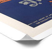 Calcutta India Vintage Travel Poster ポスター (角)