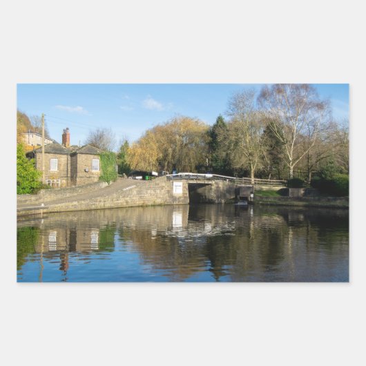 Calder and Hebble Navigation: Salterhebble Locks 長方形シール (正面)