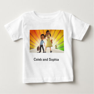 CalebおよびSophiaのワイシャツ ベビーTシャツ