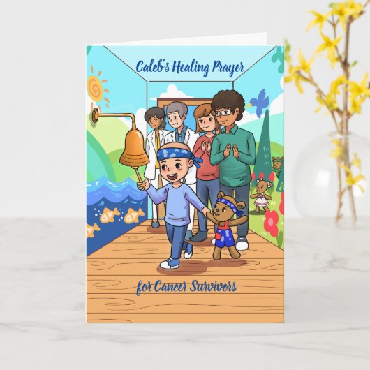 Caleb Cardによるがん治癒確認祈りの言葉 カード (黄色い花)