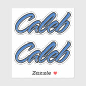 Caleb Name blue Aufkleber Sticker Stickerset シール (シート)